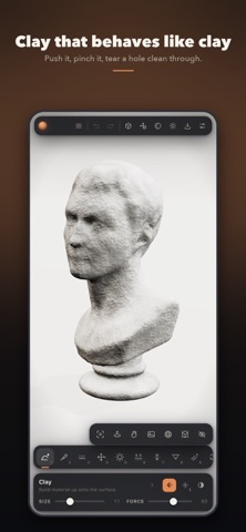 Clay Shaper: 3D Sculpting iPhone screenshot