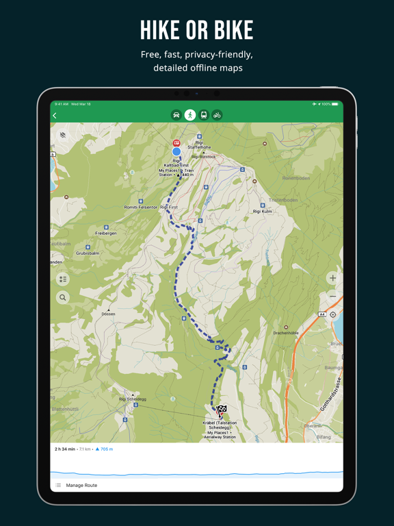 Organic map・Navigatie, kaarten iPad app afbeelding 3