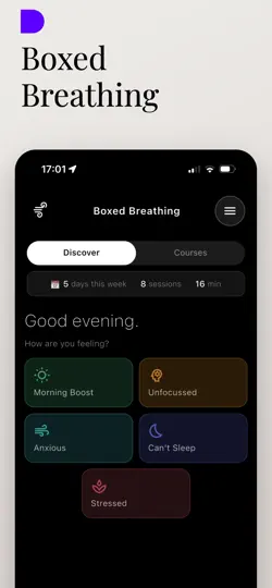 Capture d'écran de Boxed Breathing sur iPhone 1