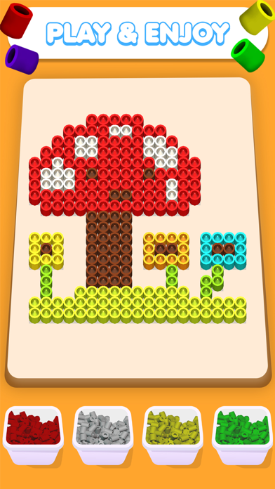 Hama Beads Color By Number iPhone screenshot 1 - Entertainment app