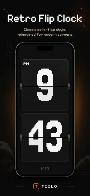 Tiqlo: Pixel Flip Clock screenshot 1