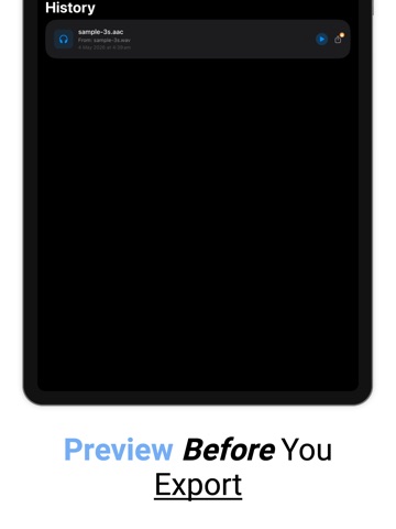 OPUS Converter: MP3, FLAC, WAV iPad screenshot
