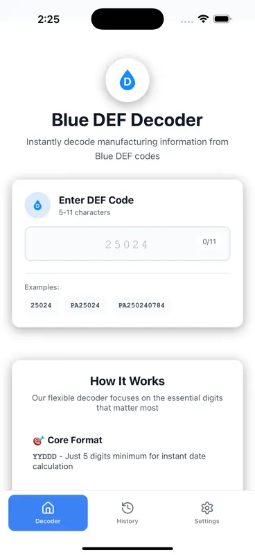 Blue Def Decoder screenshot 1 of 4