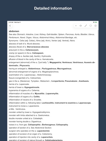 Medical Thesaurus iPad screenshot