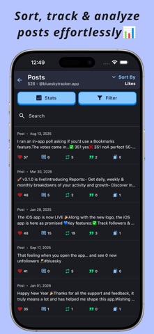 Tracker - Manager for Bluesky screenshot