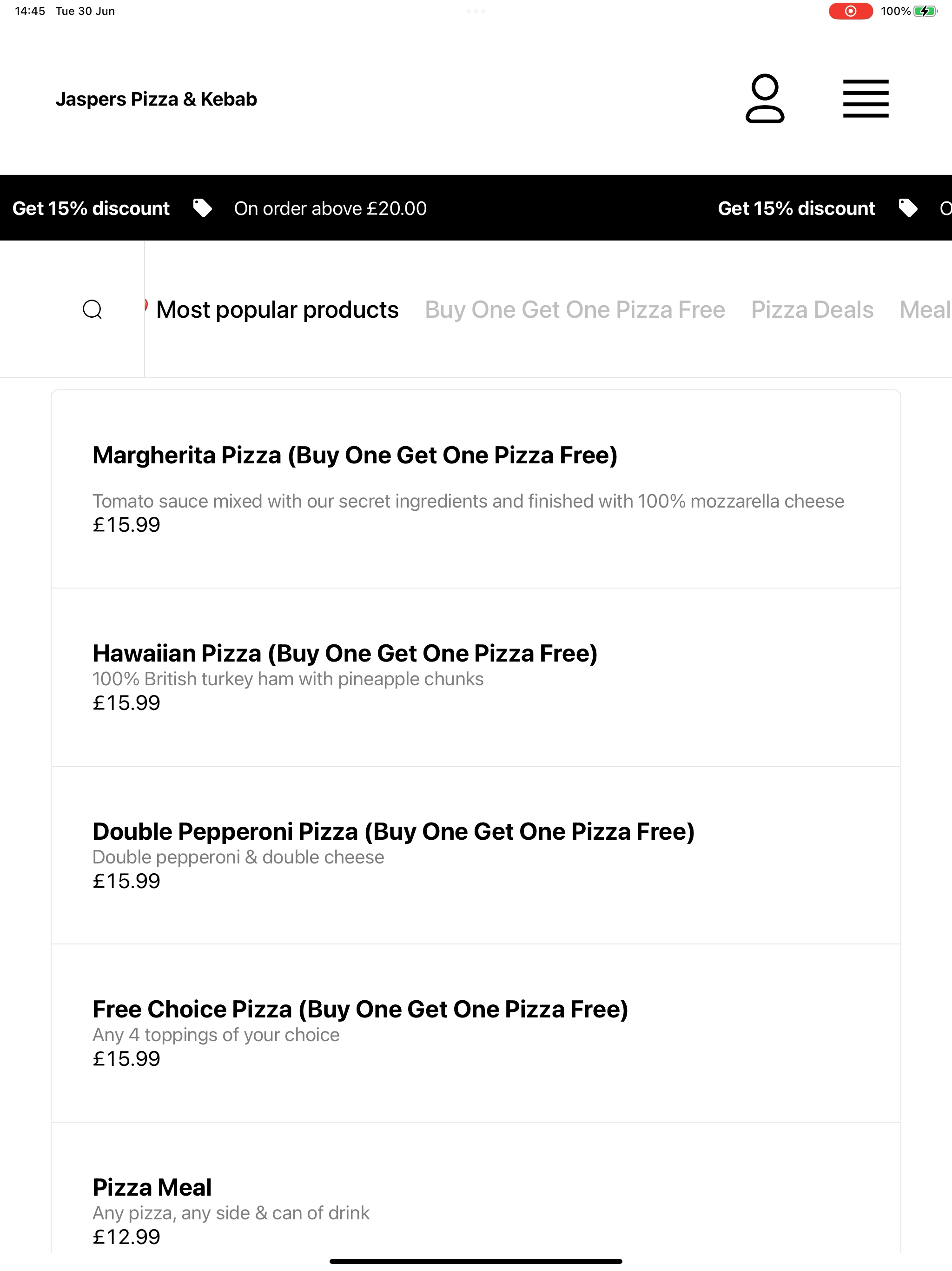 Jaspers Pizza & Kebab screenshot 13