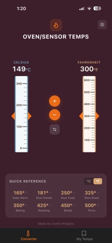 Oven Temp Converter screenshot