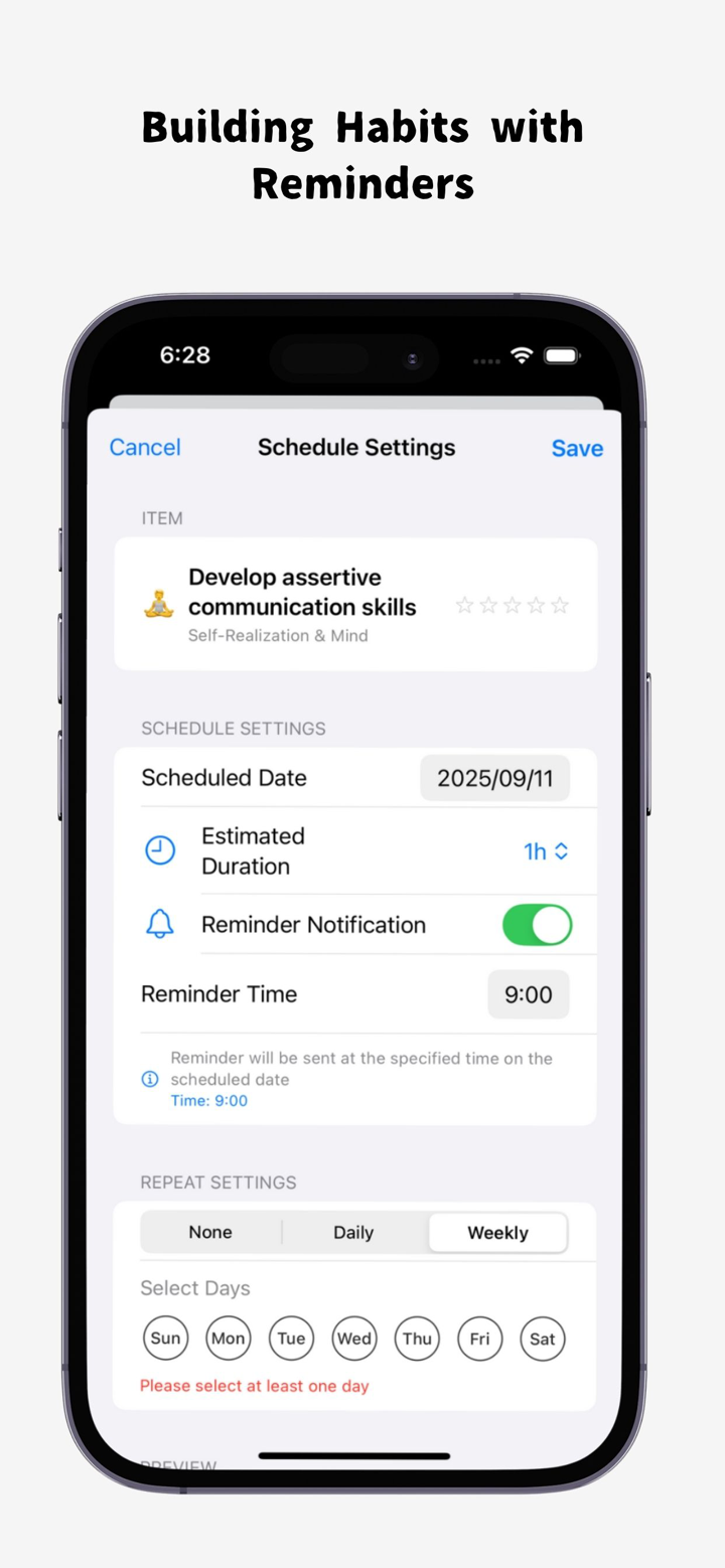BucketNote Go — Goals & Habits screenshot 3