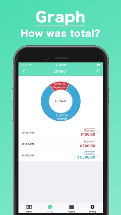 Cash / Wallet Management iPhone screenshot 2 - Finance app