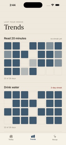 Kept: Habit Journal iPhone screenshot