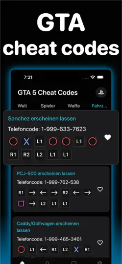 Screenshot von Cheats Pro Für Cheat Codes auf dem iPhone 1