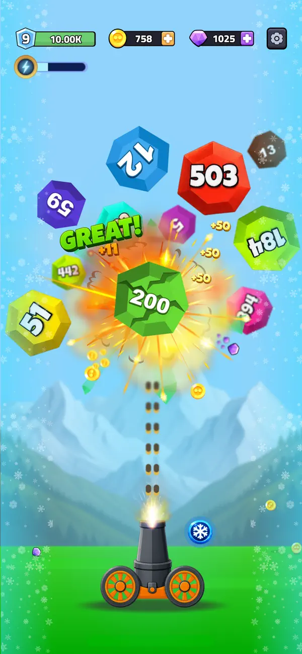 Screenshot #1 pour Number Blast: Cannon Shooter