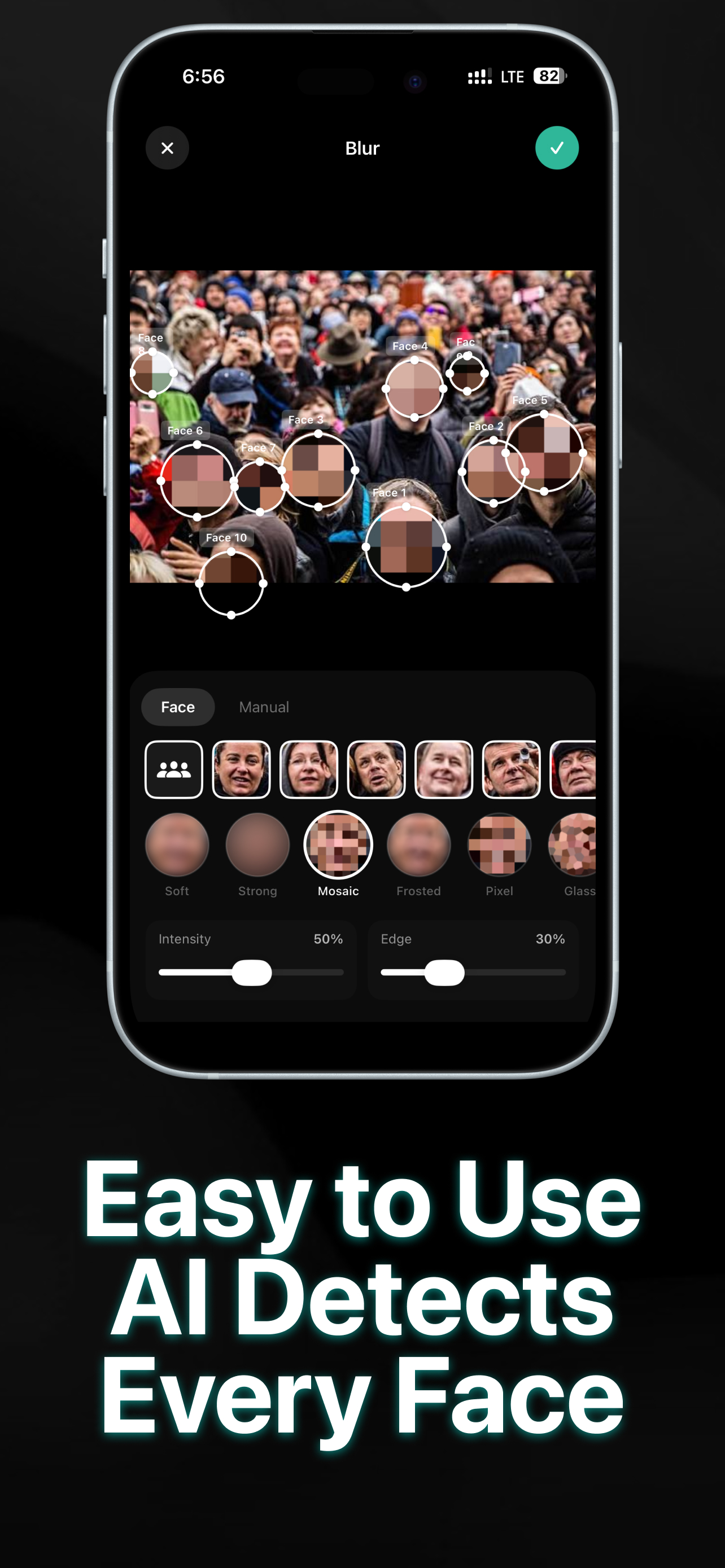 Blur Photo & Mosaic Face