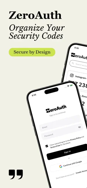 ZeroAuth screenshot 1