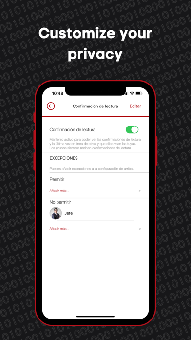 RueChat - Secure messaging iPhone screenshot