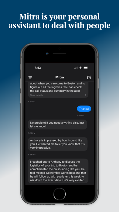 Mitra - AI Call Assistant Screenshot