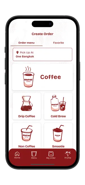 RAWMAT Coffee iPhone screenshot 2