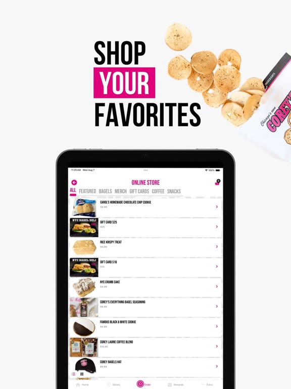 Corey's Bagels iPad screenshot 4 - Food & Drink app