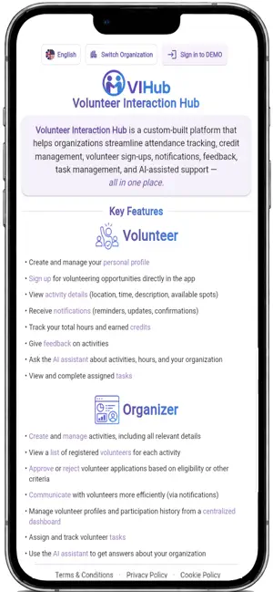 Volunteer Hub screenshot 1