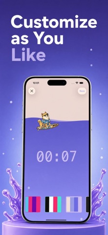 Countdown Timer Aqua Hourglass Screenshot 3 of 6