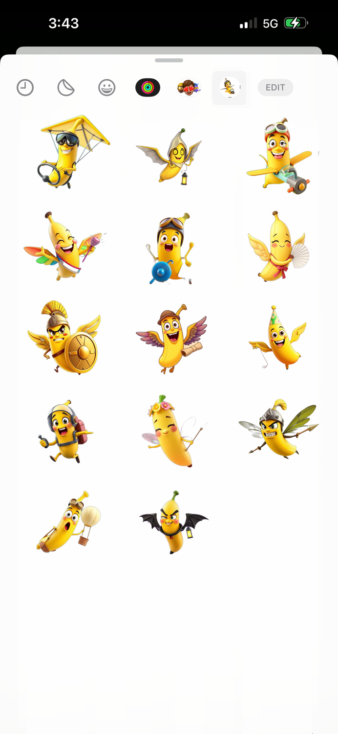 Flying Banana Stickers