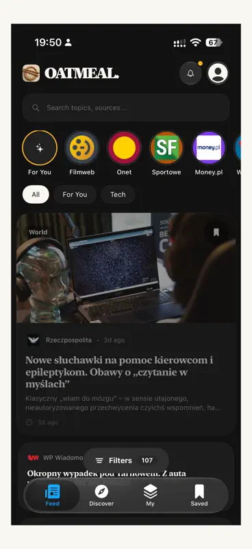 Oatmeal - News Feed screenshot 1 of 4
