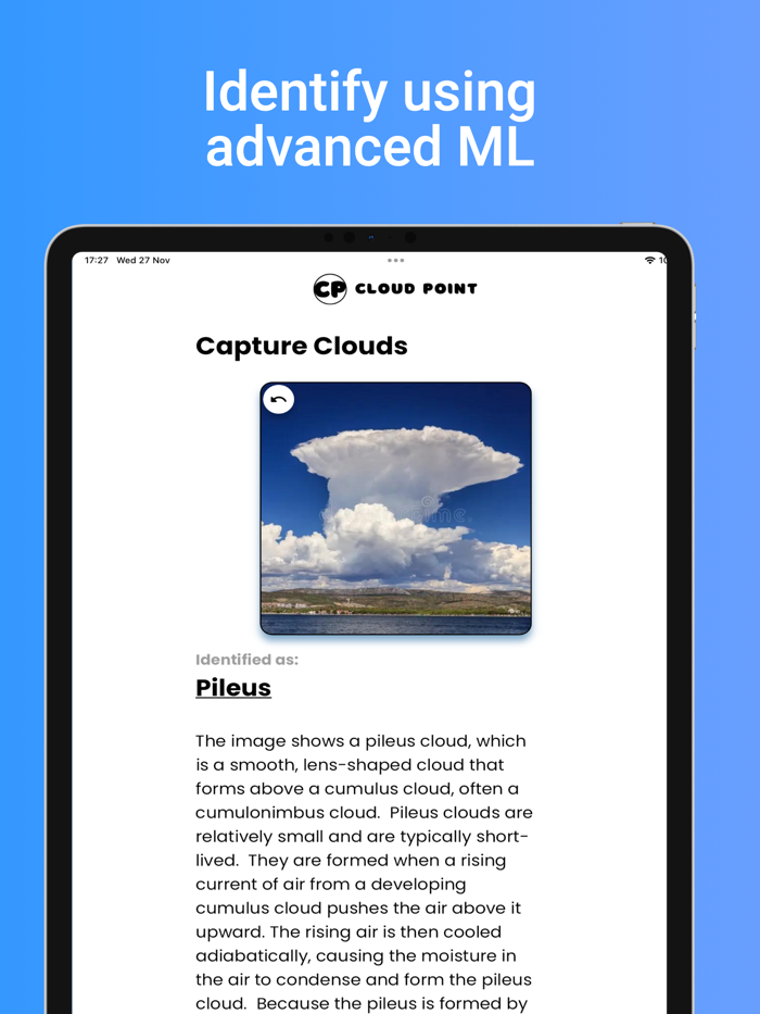 Cloud Point Cloud Identifier
