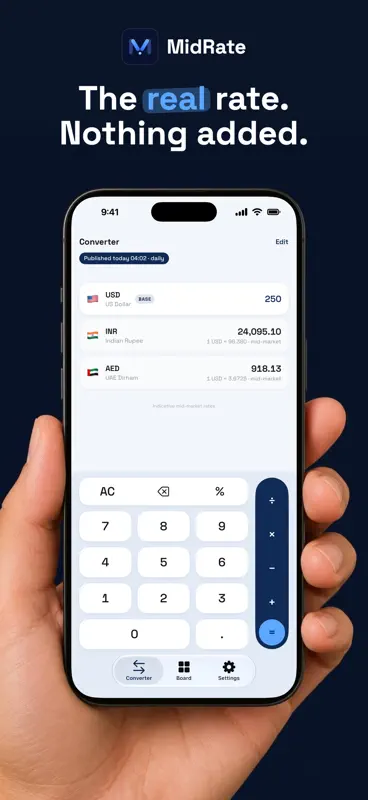 MidRate: Currency Converter screenshot 1 of 7