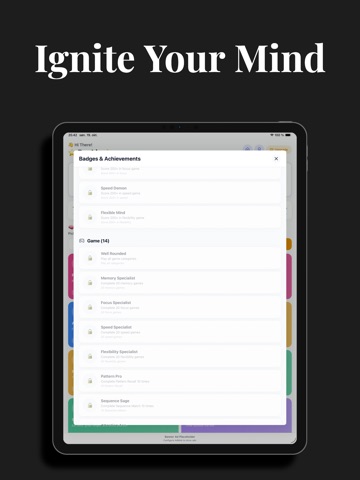 Brain Ignition Fitness iPad screenshot