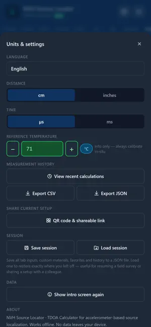 NVH Source Locator screenshot 2