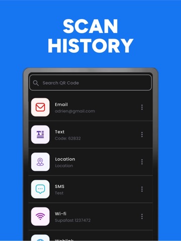 QR Scan · iPad screenshot