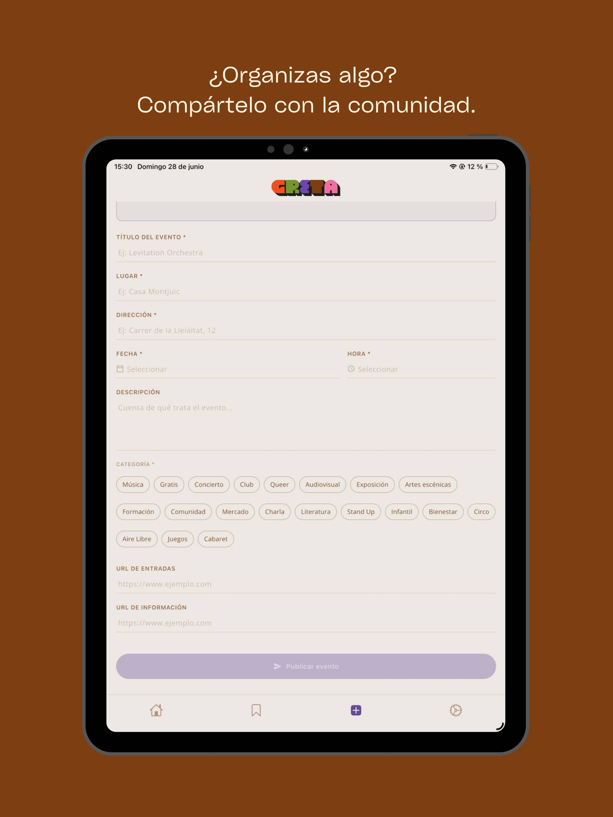 Greta: Eventos y Entradas