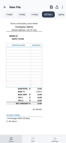 Cash Memo screenshot