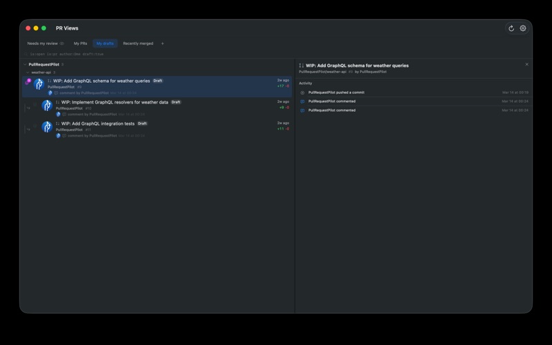 Pull Request Pilot screenshot