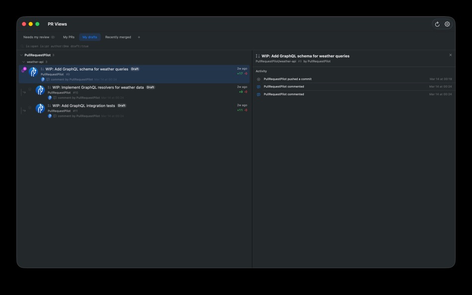 #2. Pull Request Pilot (macOS) By: Julian MAURIN