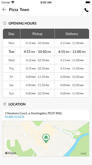 Pizza Town Huntingdon Screenshot