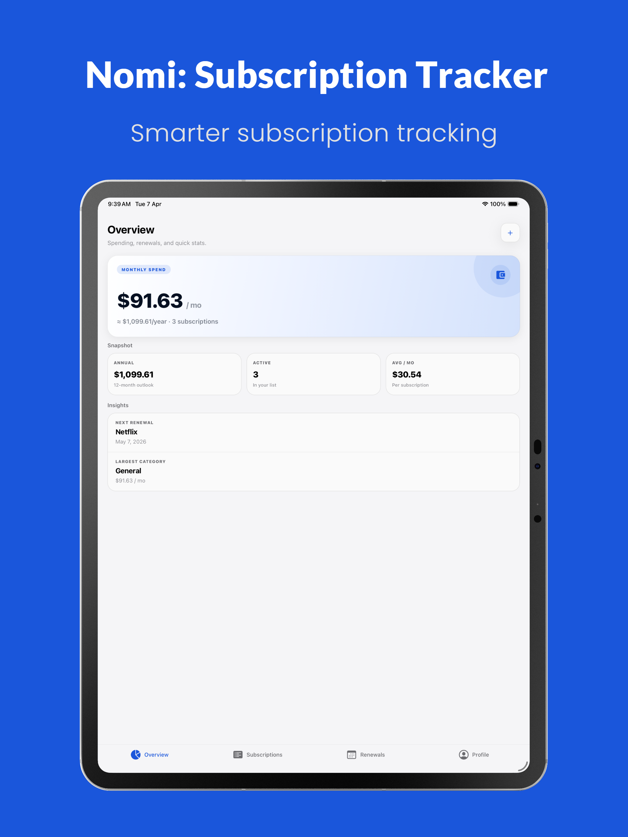 Nomi: Subscription Tracker