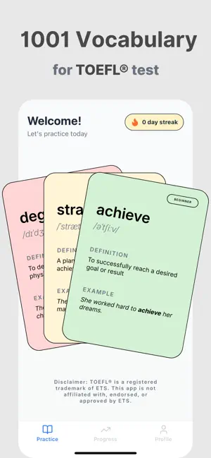 1001 Flashcard for TOEFL® Prep screenshot 1
