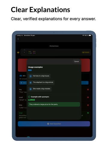 Trivia: Synonyms and Antonyms iPad screenshot