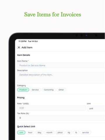 Business Invoice Maker - Quick iPad screenshot
