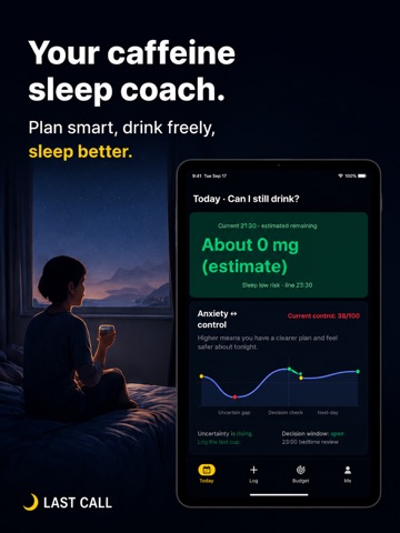 Caffeine Budget: Sleep Buddy iPad screenshot