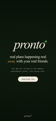 pronto - spontaneous plans iPhone screenshot