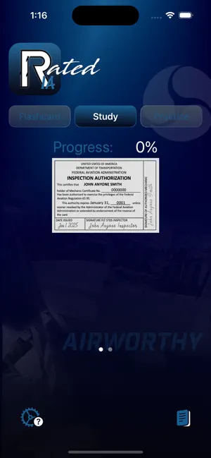 FAA IA Rating Study screenshot 1