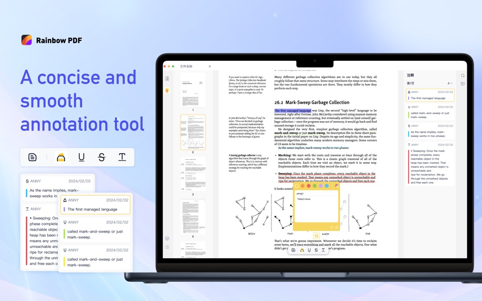 #1. Rainbow PDF - PDF Reader (macOS) Podle: 红星 胡