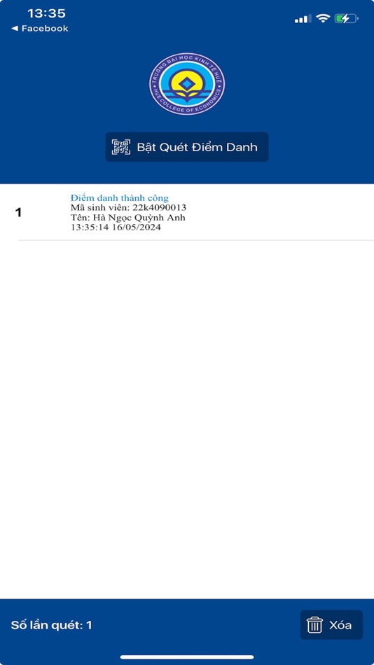 #5. Điểm Danh - UEHU (iOS) 由: Hue College of Economics