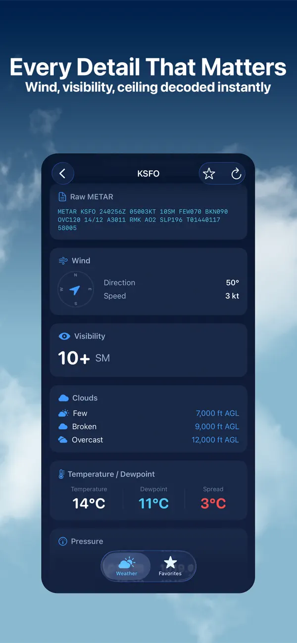 Screenshot #3 pour Aviation Weather: METAR & TAF