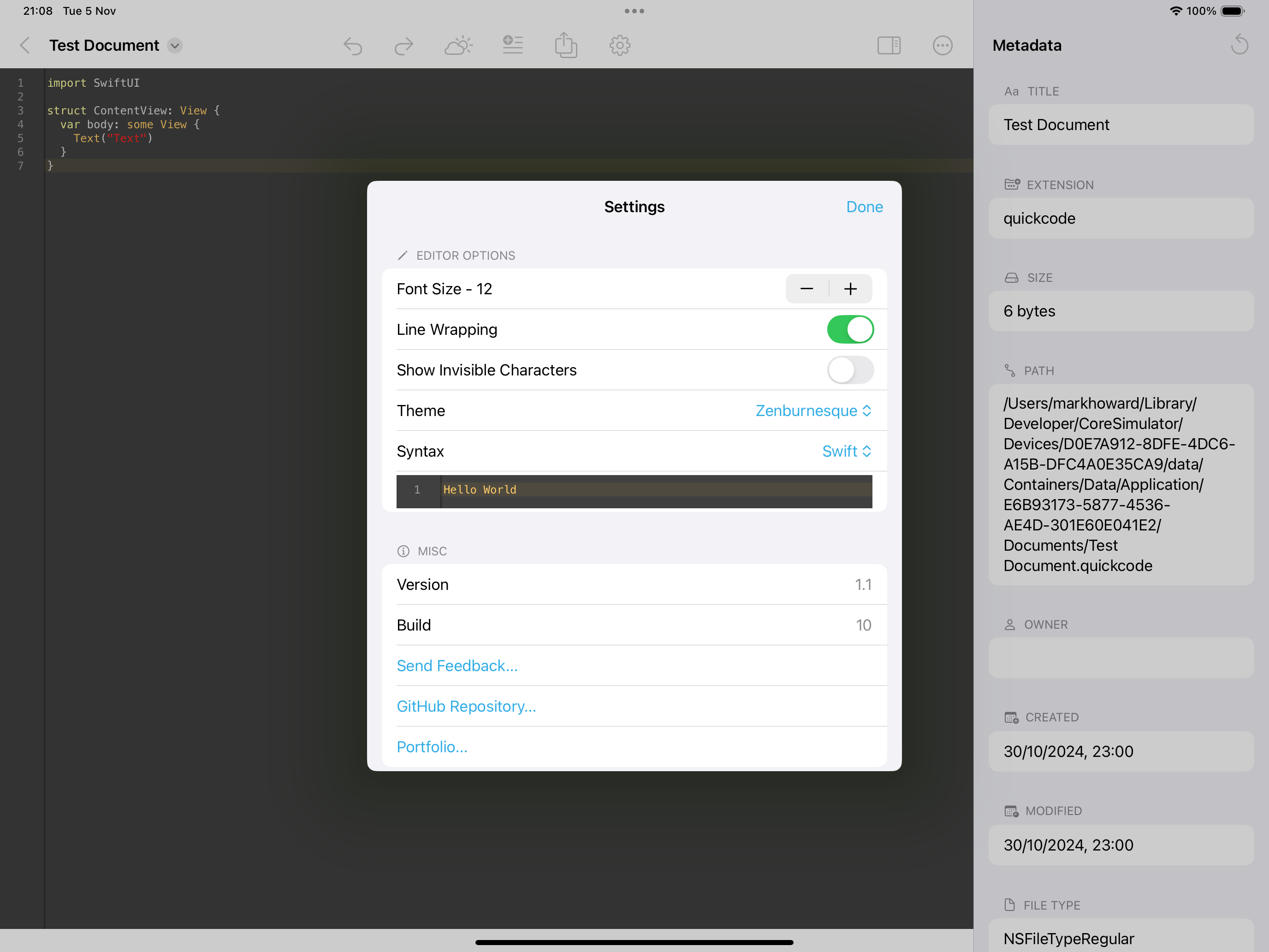 QuickCode: Code Editor