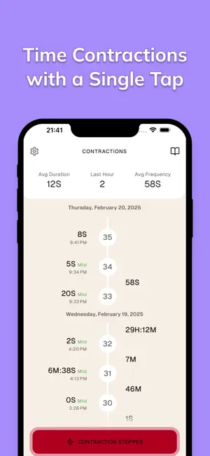 Contraction Timer: Counter screenshot 4
