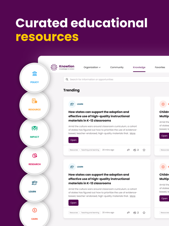 Knowtion iPad screenshot 2 - Social Networking app