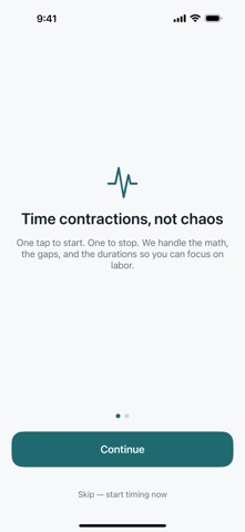 Contraction Timer by Nestling iPhone screenshot